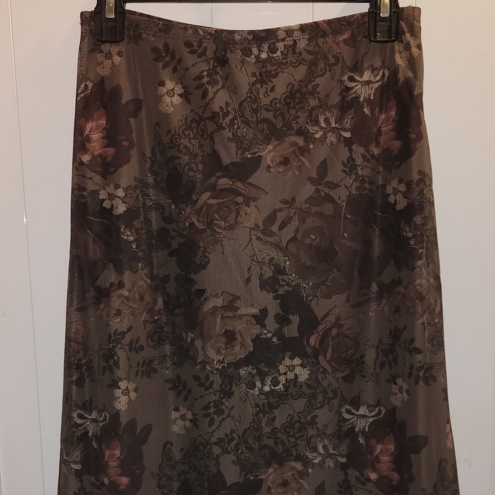Floral Brown Skirt